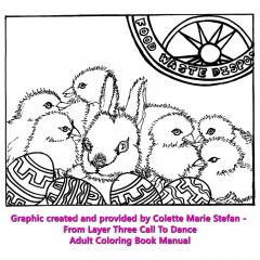 artist colette marie stefan from layer three call to dance adult coloring book manual